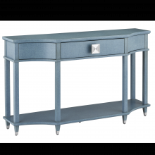 Currey 3000-0283 - Maya Blue Linen Console Table