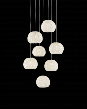 Currey 9000-0911 - Piero White 7-Light Round Multi-Drop Pendant